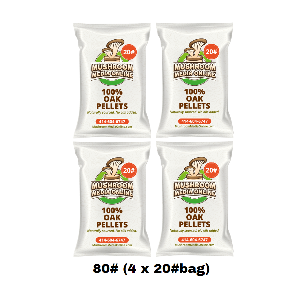 80# (4 x 20#Bag) of 100% Oak Mushroom Pellets - Free shipping