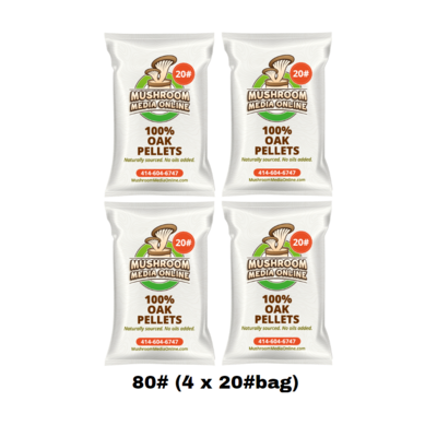 80# (4 x 20#Bag) of 100% Oak Mushroom Pellets - Free shipping 80# (4 x 20#Bag) of 100% Oak Mushroom Pellets - Free shipping