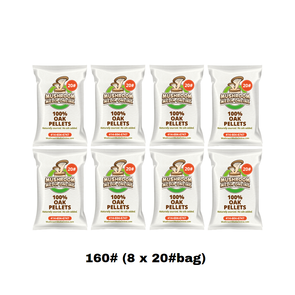 160# (8 x 20#Bag) of 100% Oak Mushroom Pellets - Free shipping