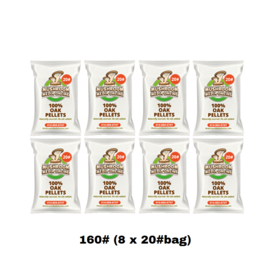 160# (8 x 20#Bag) of 100% Oak Mushroom Pellets - Free shipping