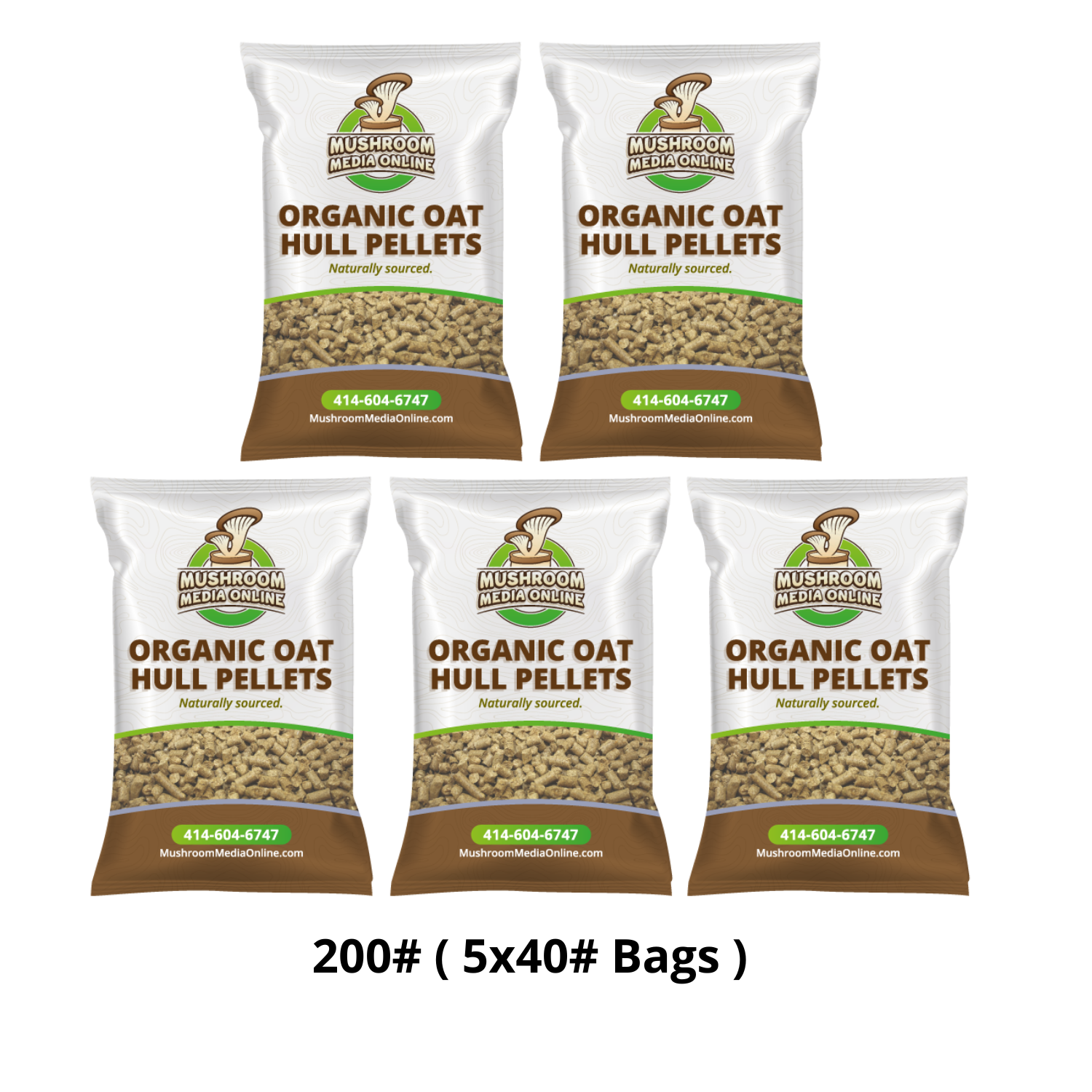 240# of 100% ORGANIC Oat Hull Pellets