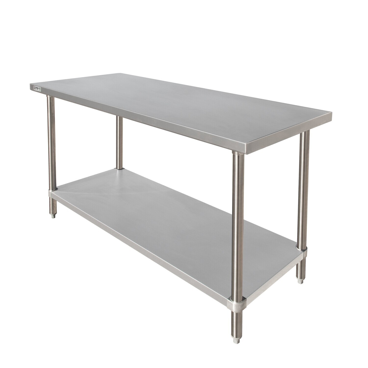 Premium Anti-Microbial/Anti-Rust 304 Stainless Steel Counter with Stainless Steel Undershelf 16 Gauge Premium Anti-Microbial/Anti-Rust 304 Stainless Steel Counter with Stainless Steel Undershelf 16 Gauge