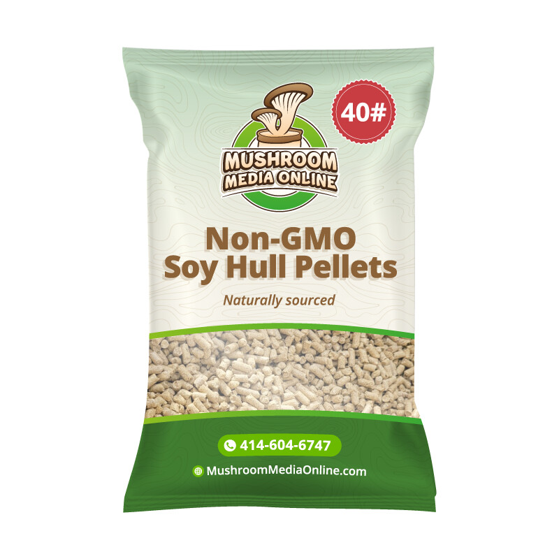 40# NON-GMO Soy Hull Mushroom Pellets