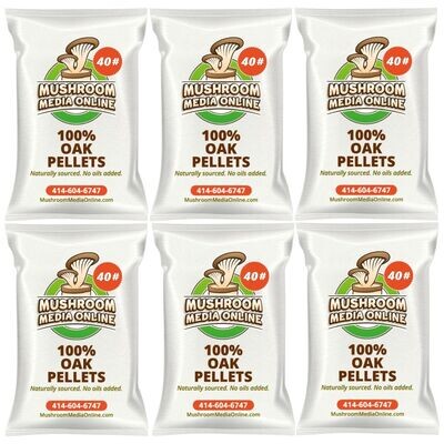 240# (12 x 20#Bag) of 100% Oak Mushroom Pellets - Free shipping