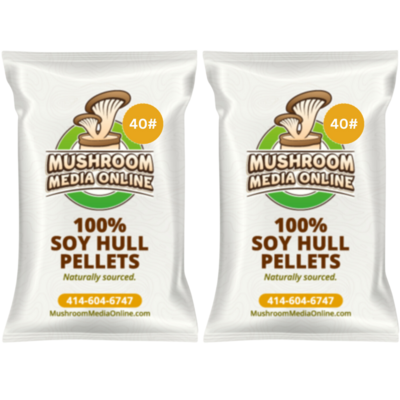 80# (4 x 20#Bag) of 100% Soy Hull Mushroom Pellets - Free Shipping