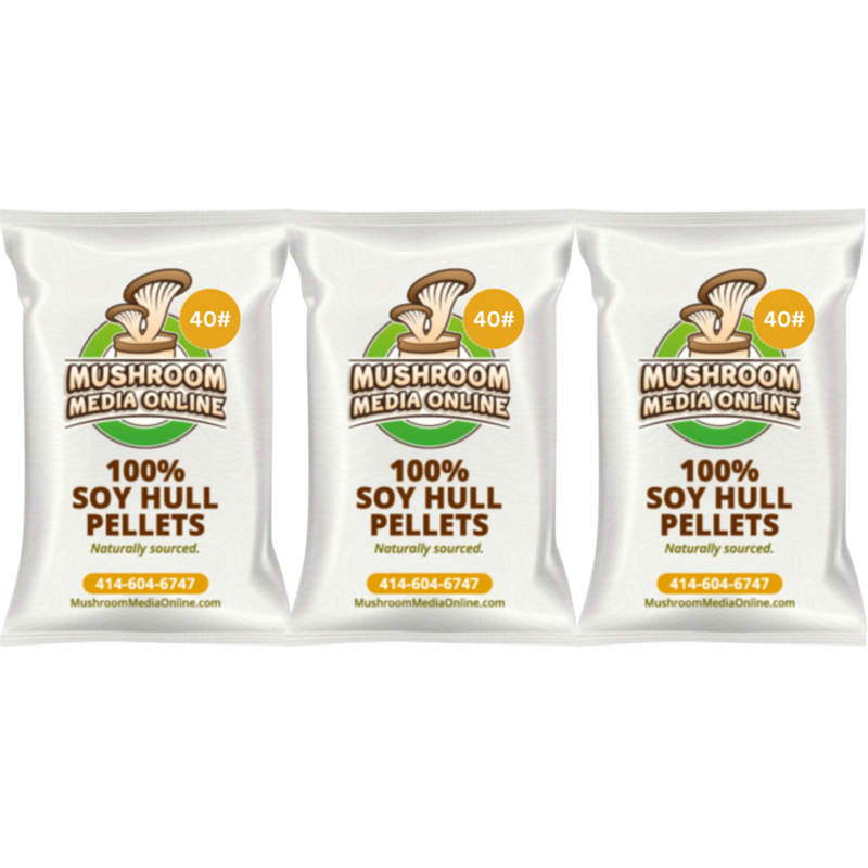 120# (6 X 20#Bag) of 100% Soy Hull Mushroom Pellets - Free Shipping