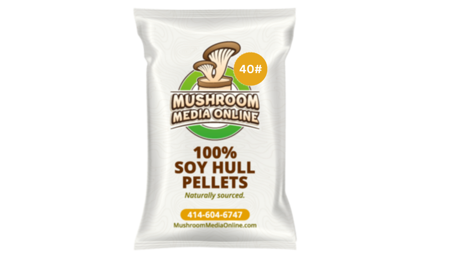 40# (2 x 20#Bag) of 100% Soy Hull Mushroom Pellets - Free Shipping
