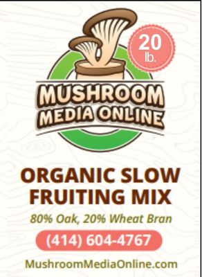 Slow Fruiting Mix (80% Oak/20% Wheat Bran)