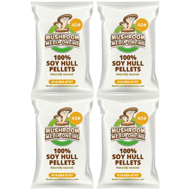 160# (8 x 20#Bag) of 100% Soy Hull Mushroom Pellets - Free Shipping