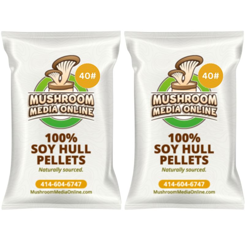 80# (4 x 20#Bag) of 100% Soy Hull Mushroom Pellets - Free Shipping