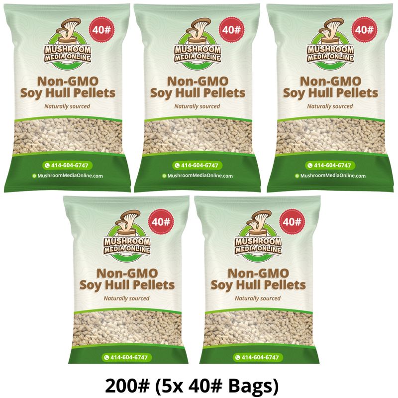 200# NON-GMO Soy Hull Mushroom Pellets 200# NON-GMO Soy Hull Mushroom Pellets