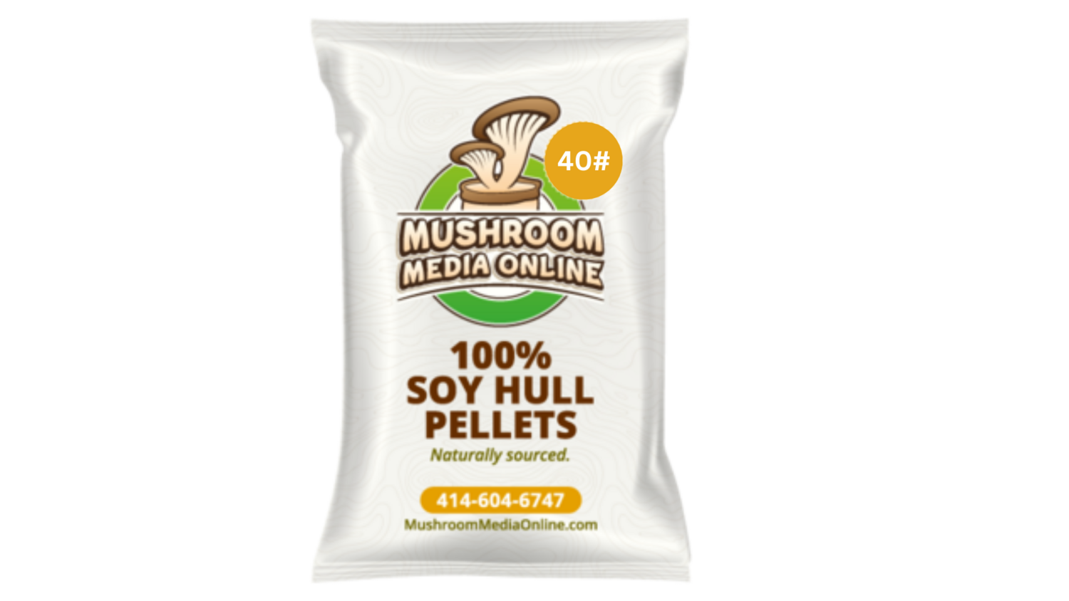 40# Bag 100% Soy Hull Mushroom Pellets - Free Shipping