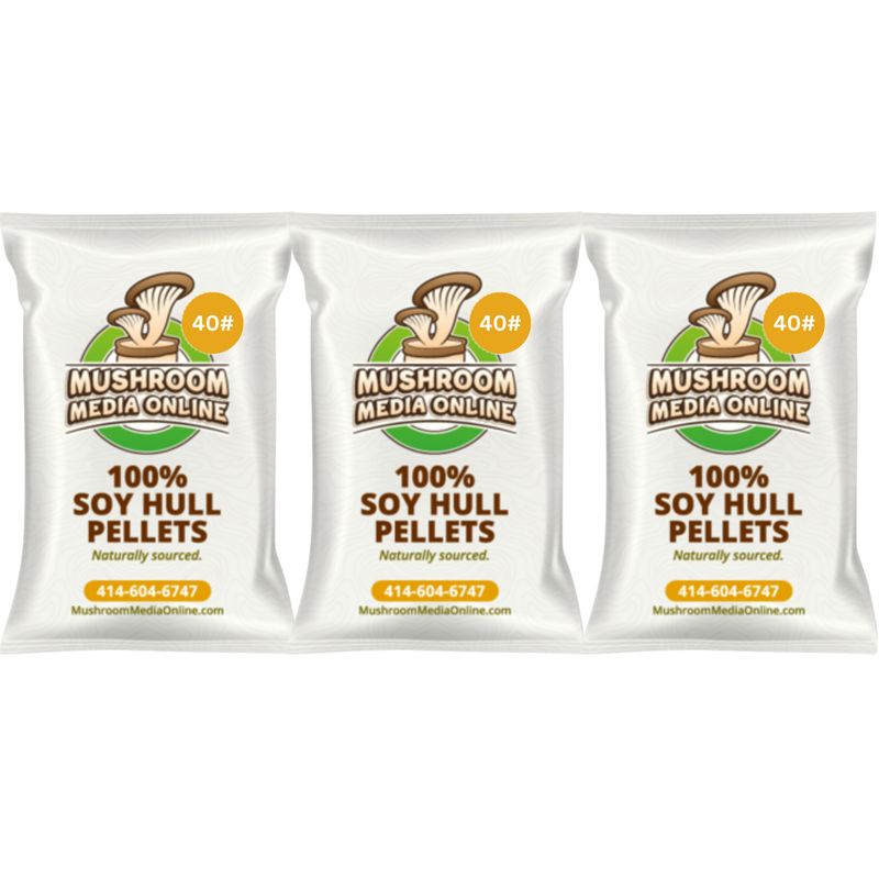 120# (3 x 40# Bags) 100% Soy Hull Mushroom Pellets - Free Shipping
