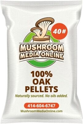 40# Bag 100% Oak Mushroom Pellets - Free shipping