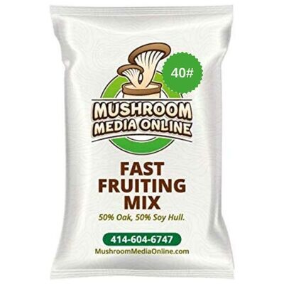 40# Bag Fast Fruiting aka Masters Mix (50% Oak/50% Soy Hull Mushroom Growing Pellets) - Free shipping
