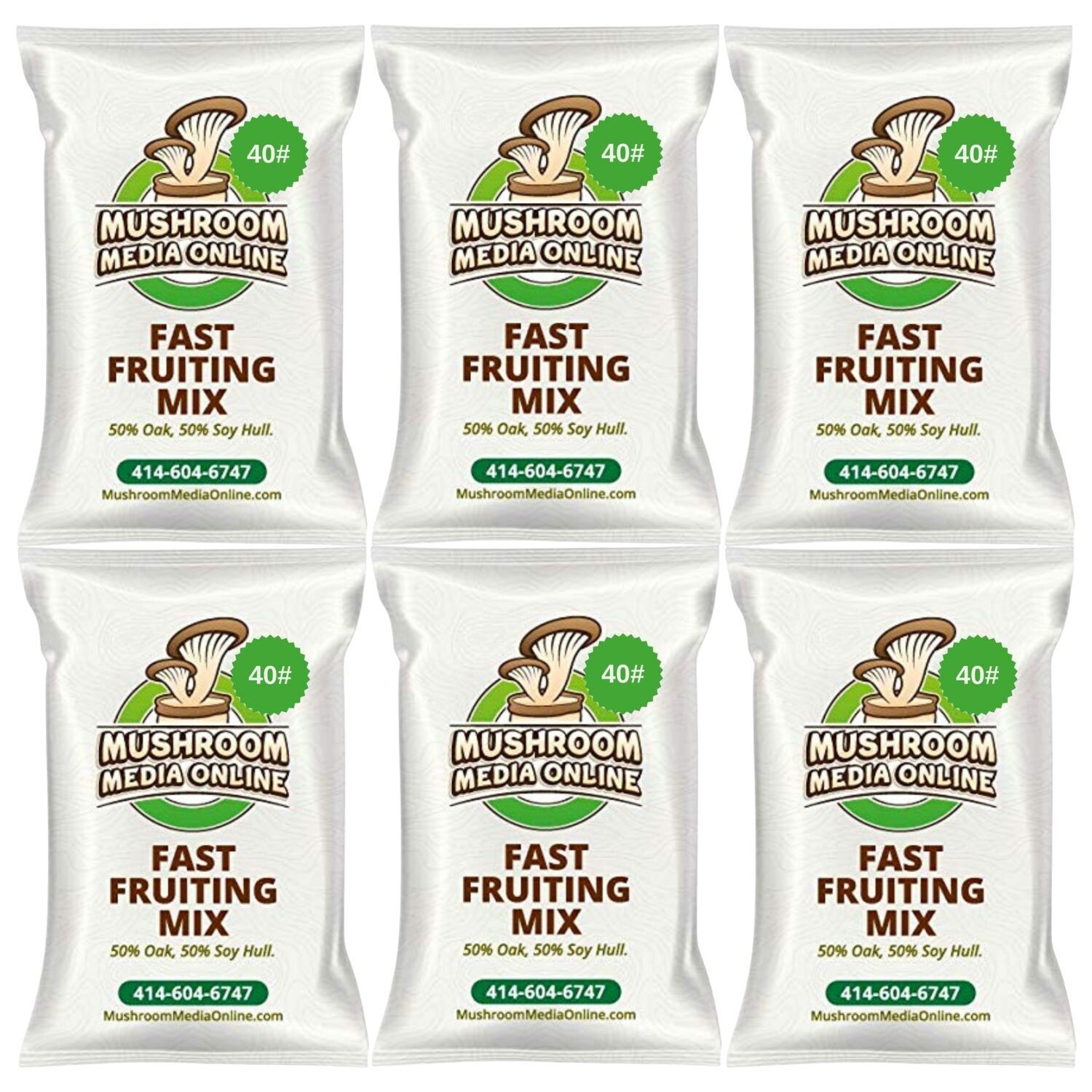 240# (6 x 40# Bags) Fast Fruiting aka Masters Mix (50% Oak/50% Soy Hull Mushroom Growing Pellets) - Free shipping 240# (6 x 40# Bags) Fast Fruiting aka Masters Mix (50% Oak/50% Soy Hull Mushroom Growing Pellets) - Free shipping