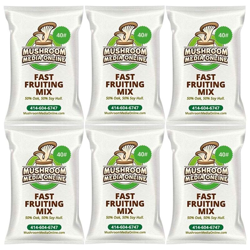240# (6 x 40# Bags) Fast Fruiting aka Masters Mix (50% Oak/50% Soy Hull Mushroom Growing Pellets) - Free shipping 240# (6 x 40# Bags) Fast Fruiting aka Masters Mix (50% Oak/50% Soy Hull Mushroom Growing Pellets) - Free shipping