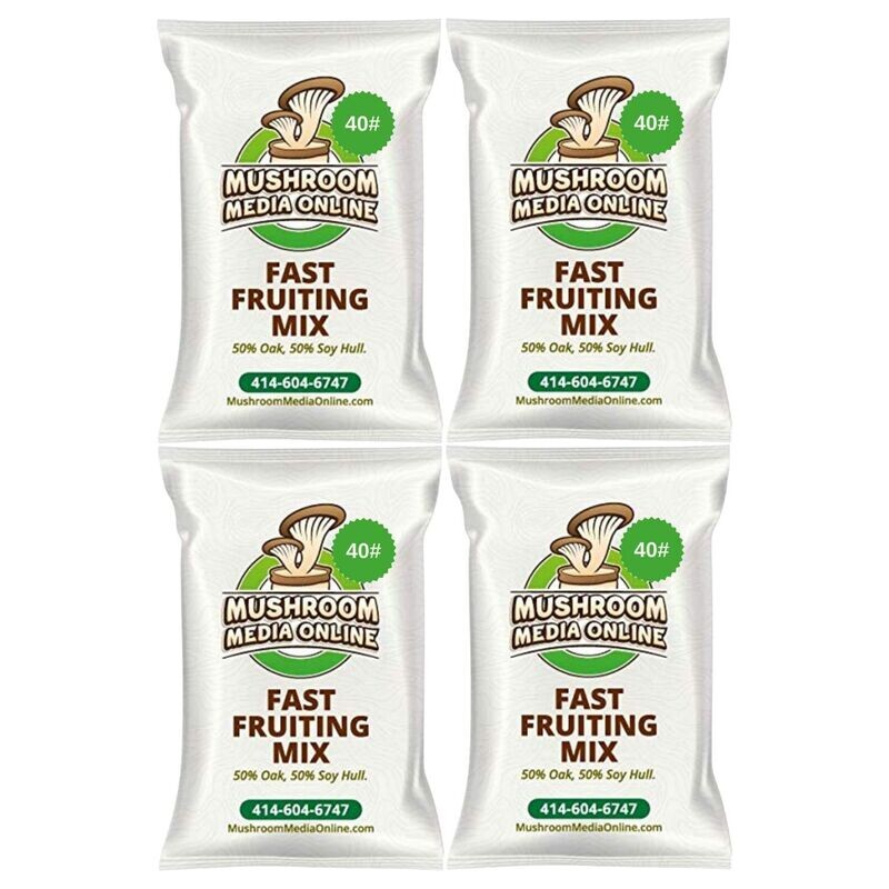 160# (4 x 40# Bags) of Fast Fruiting aka Masters Mix (50% Oak/50% Soy Hull Mushroom Growing Pellets) - Free shipping 160# (4 x 40# Bags) of Fast Fruiting aka Masters Mix (50% Oak/50% Soy Hull Mushroom Growing Pellets) - Free shipping