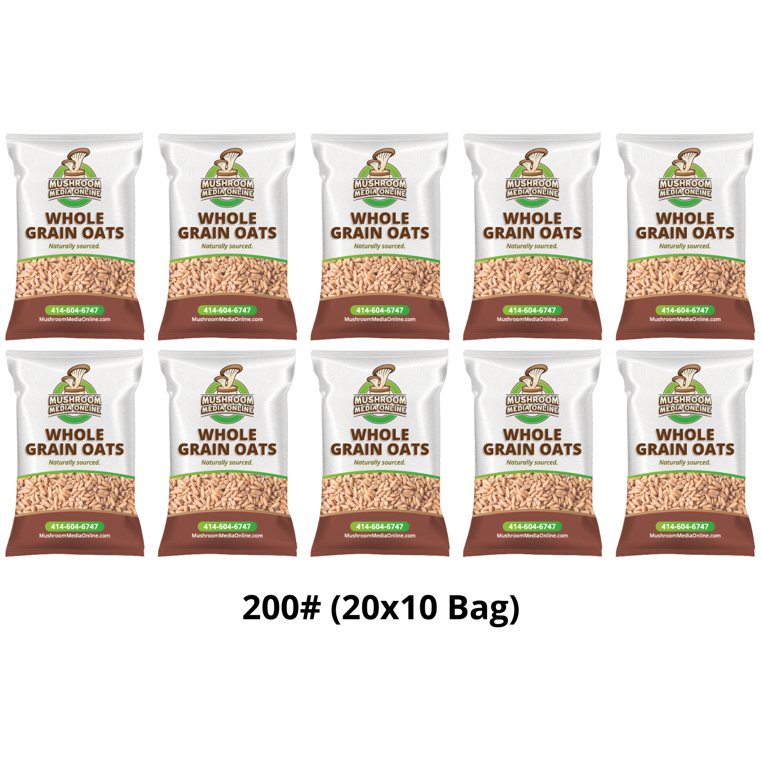 200# (5 x 40# Bags) Wheat Bran