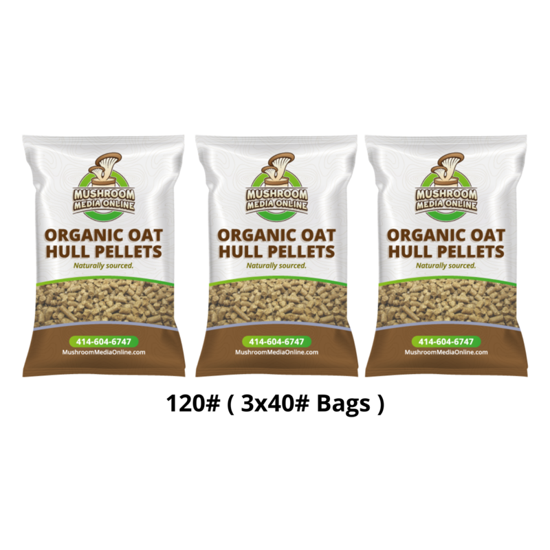 120# (3 x 40# Bags) 100% ORGANIC Oat Hull Pellets 120# (3 x 40# Bags) 100% ORGANIC Oat Hull Pellets