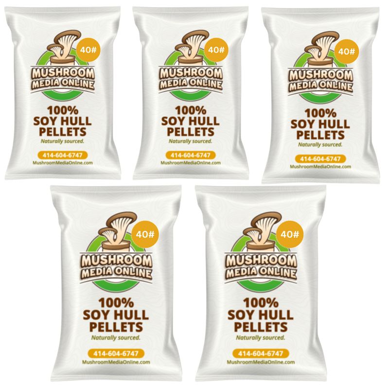 200# (5 x 40# Bags) 100% Soy Hull Mushroom Pellets - Free shipping 200# (5 x 40# Bags) 100% Soy Hull Mushroom Pellets - Free shipping