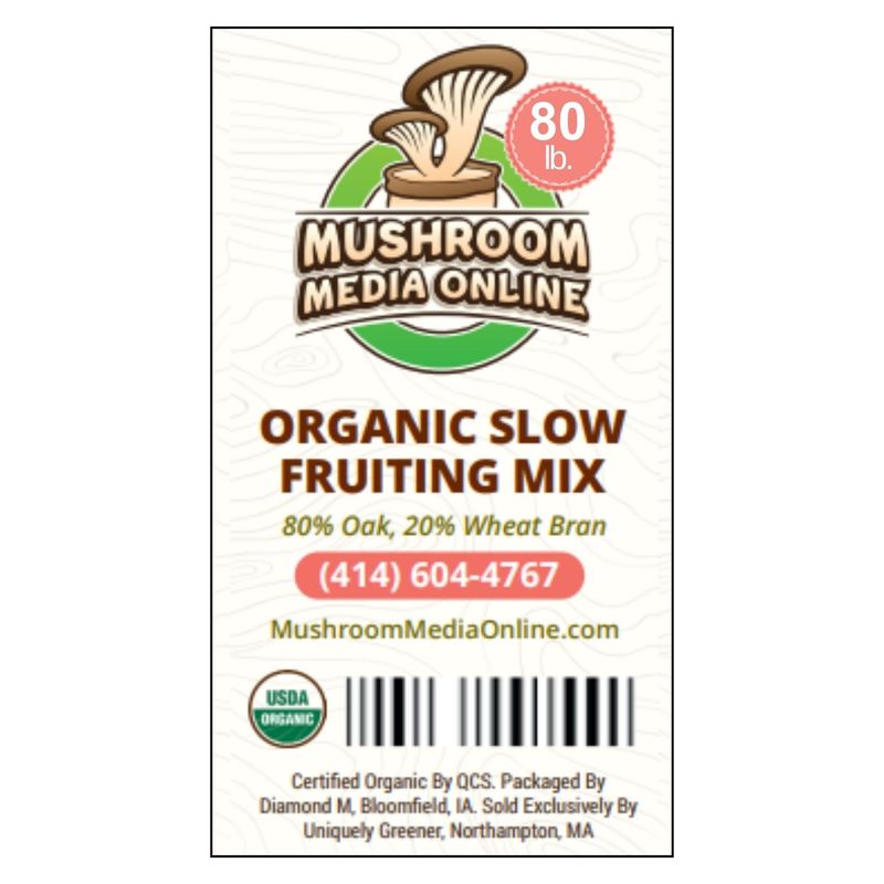 80# (2 x 40# Bags) Organic Slow Fruiting Mix Pellet s(80% Oak/20% Wheat Bran) Mushroom Growing Pellets - Free shipping