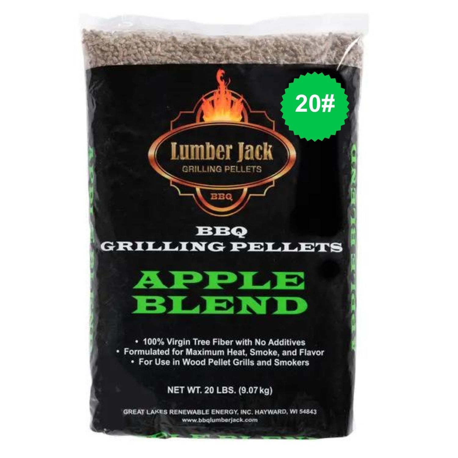Apple Blend Lumber Jack BBQ Pellets, Weight: 20 Pound