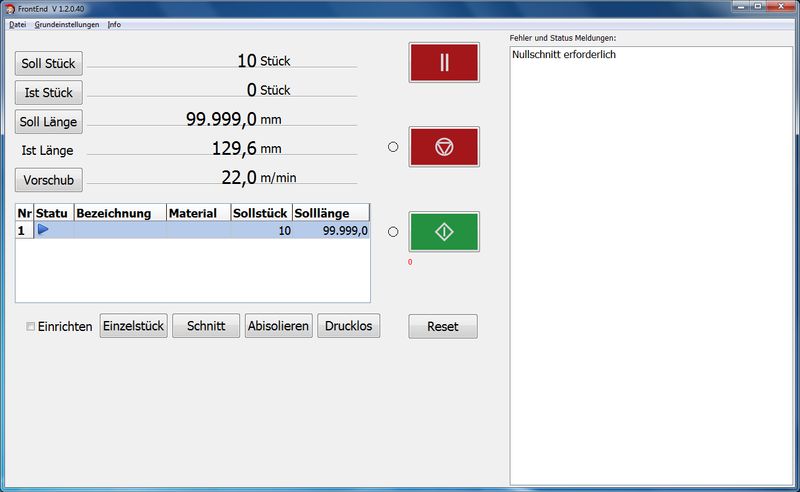 Frontend Software - Rometsch Software Steuerung