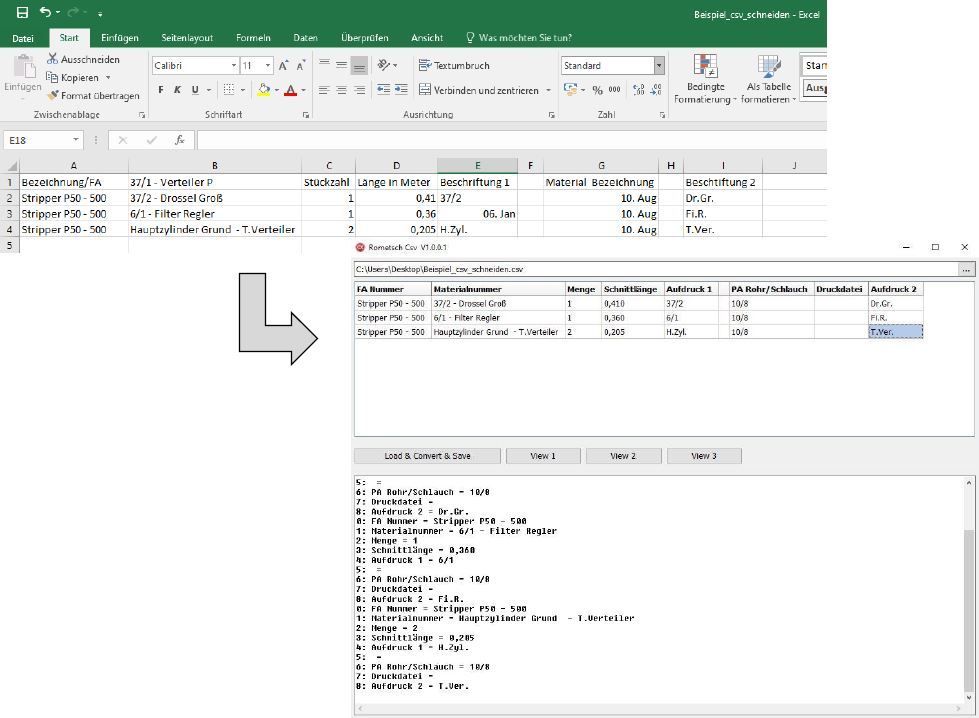 Konverter (CSV - Rometsch XML)