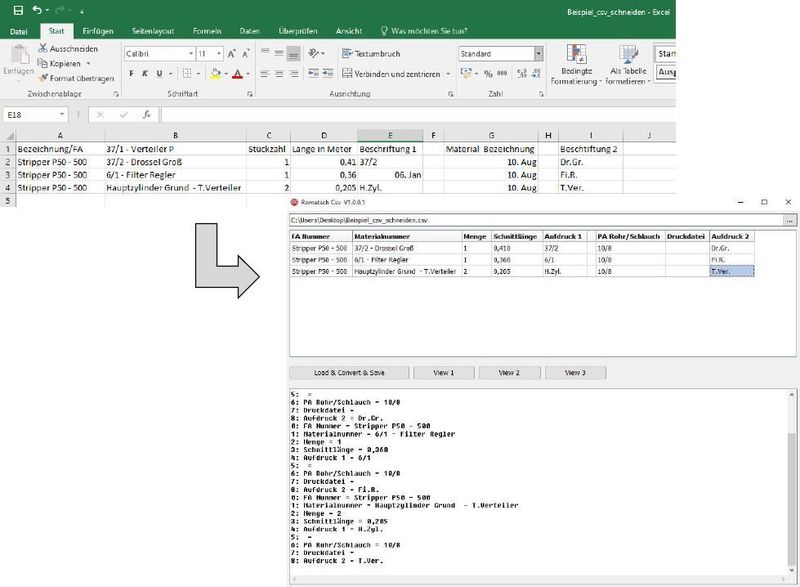 Konverter (CSV - Rometsch XML)