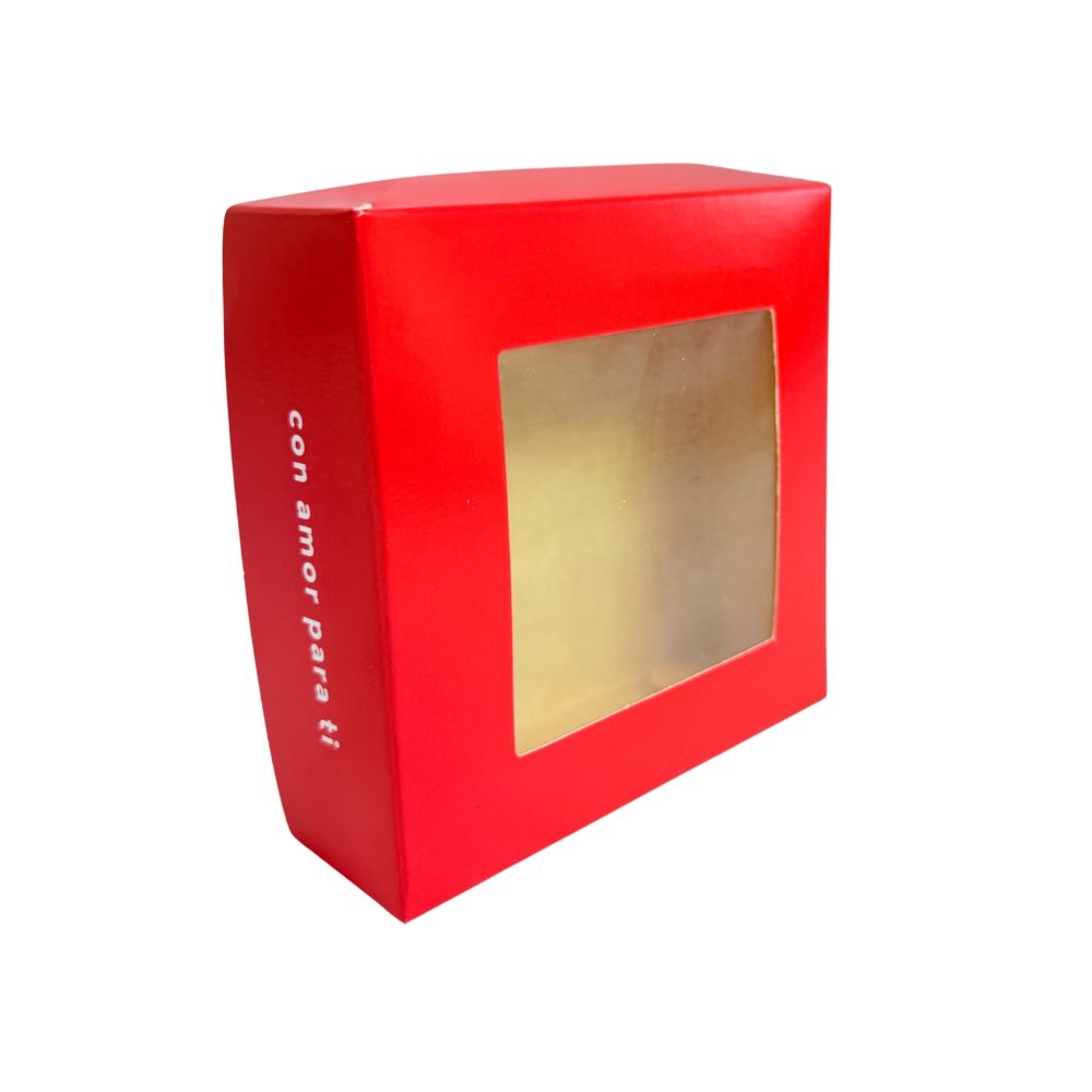 Caja Con Visor Con Amor Para Ti - 12x12x4cm