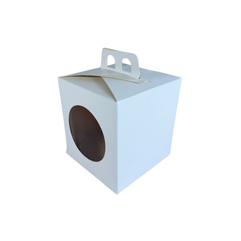 Caja Feliz Blanca Con Visor - 14x14x14cm