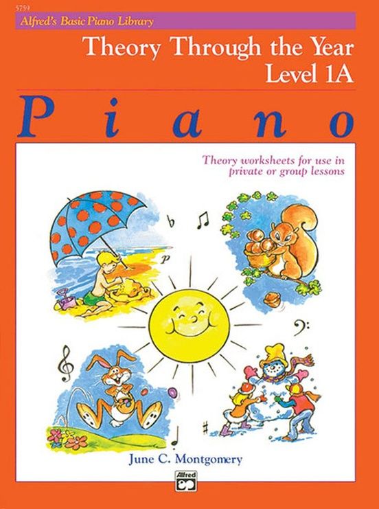 Alfreds Basic Piano Lessons/THEORY THRU THE YEAR 1A