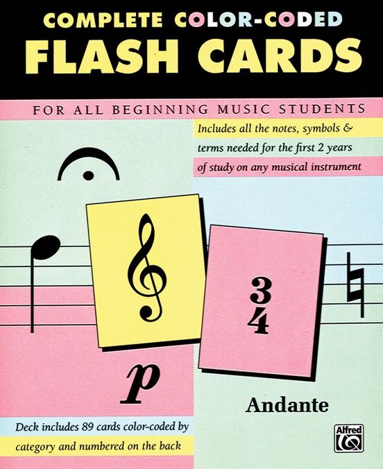 FLASH CARDS COLOR CODED