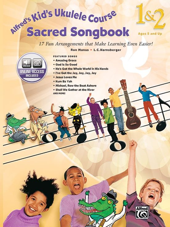 KIDS UKE COURSE SACR SNGS 1&amp;2/BK&amp;ACODE