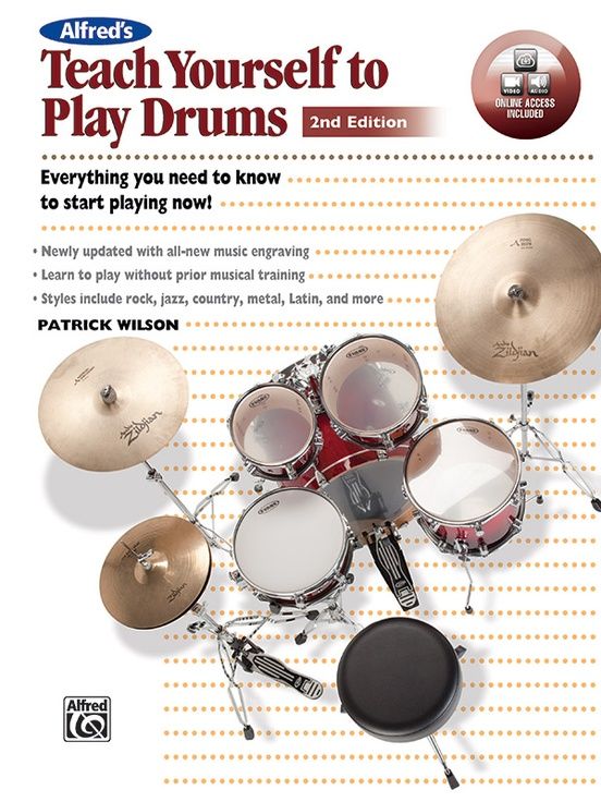 TEACH YRSLF DRUMS 2ND E/BK&amp;AVCODE