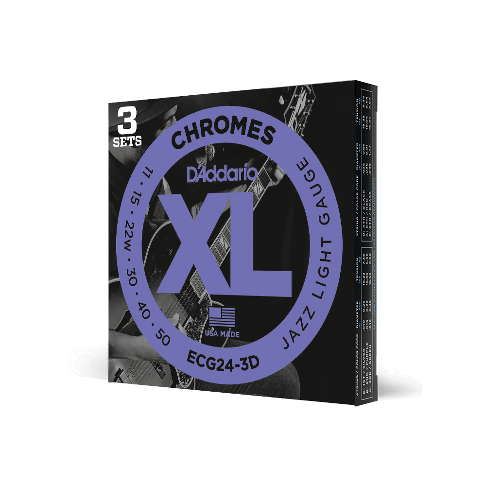 11-50 Jazz Light Electric Guitar Strings 3-Pack