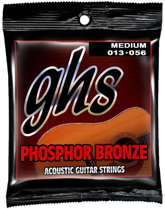 Phosphor Bronze Acoustic Guitar Strings - Medium (.013-.056) | 38666