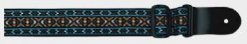 2&#39; Guitar Strap Jacquard Weave-skyblue &amp; Edging Pattern | 487458