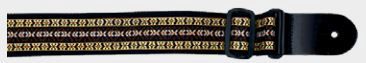 2&#39; Jacquard Weave-Red &amp; Yellow Edging Pattern Guitar Strap | 487456