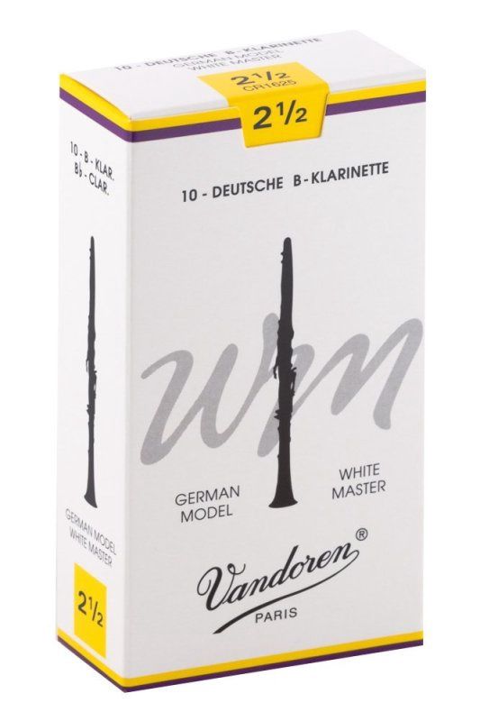 Bb Clarinet White Master Reeds Strength 2.5; Box of 10 | 273238