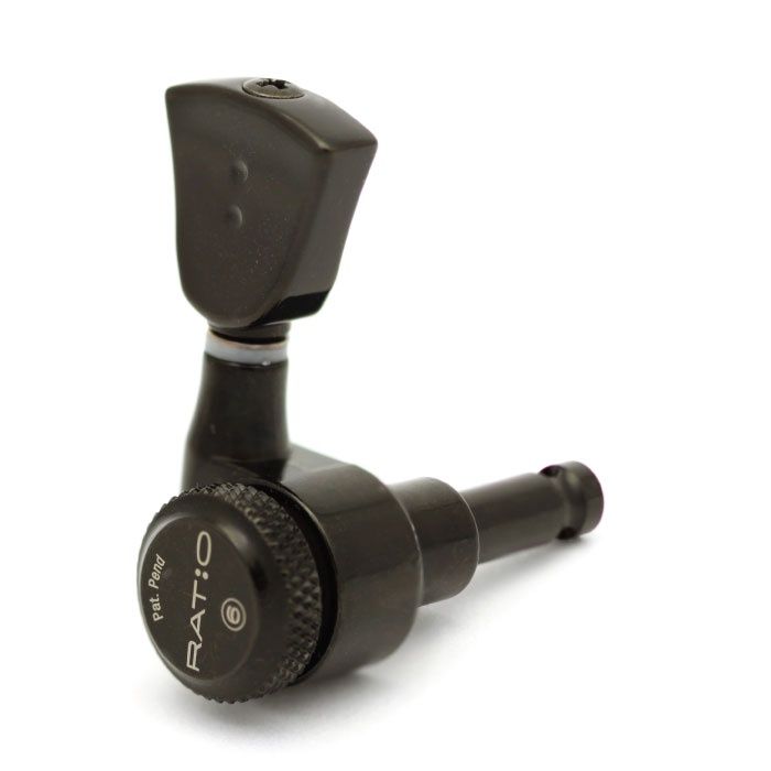 3+3 Ratio Vintage Style Electric Locking Machine Heads, Black | 487904