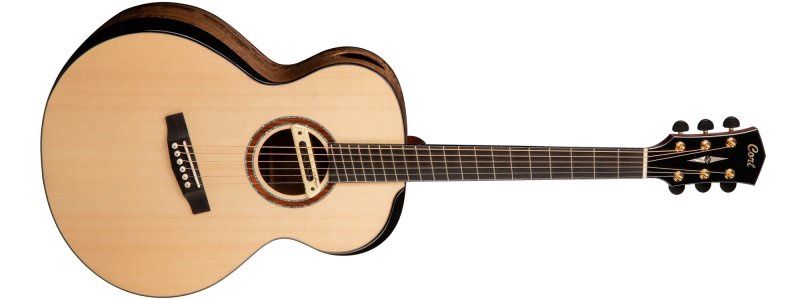 Cut Craft Limited Acoustic / Electric Guitar With Case, Natural Glossy | 546126