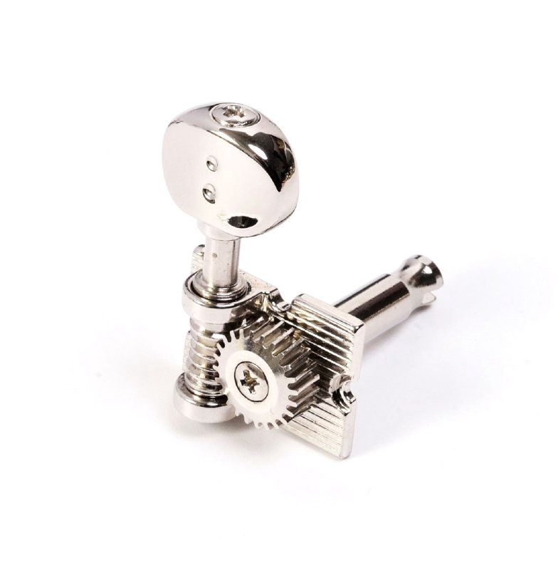 6 In Line Waffle-back Vintage Fender Style Ratio Machine Heads (Nickel Finish) | 546542