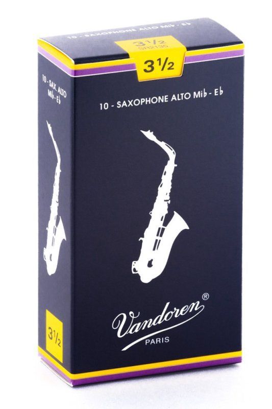 Alto Sax Traditional Reeds Strength 3.5; Box of 10 | 273382