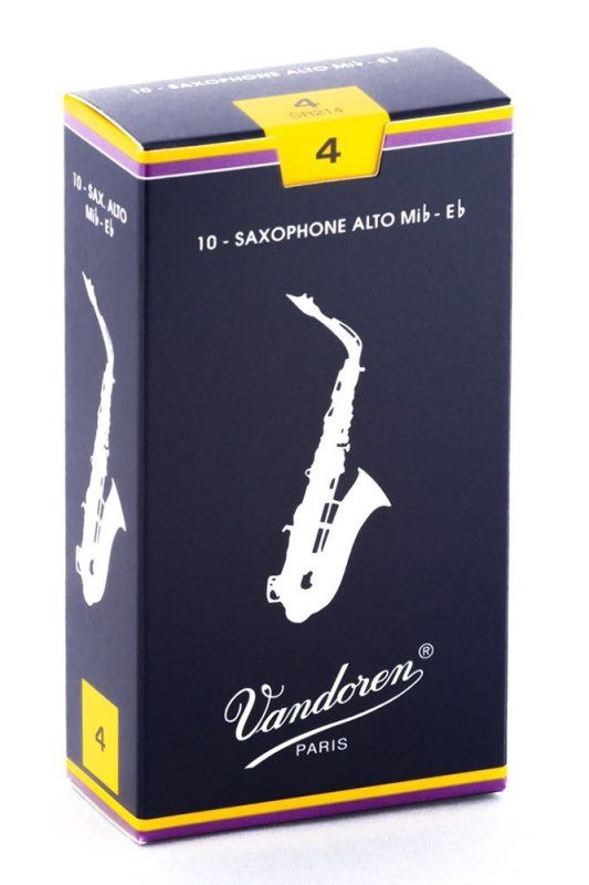 Alto Sax Traditional Reeds Strength 4; Box of 10 | 273383