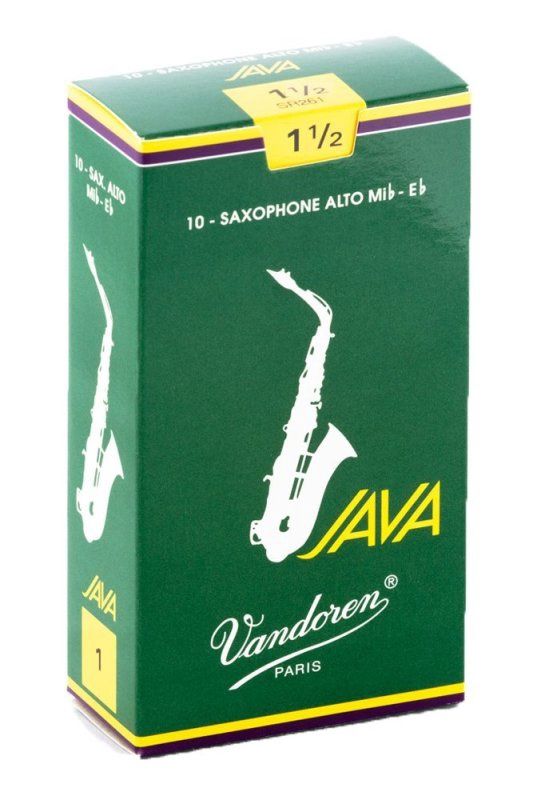 Alto Sax JAVA Reeds Strength 1.5; Box of 10 | 273386