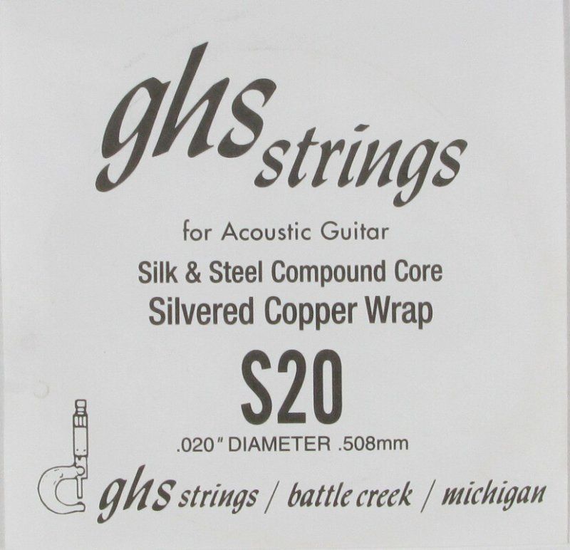 Silk And Steel Single Acoustic Guitar String, .020 | 547290