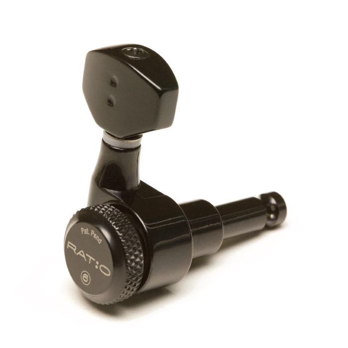 3+4 Ratio Electric Locking Machine Heads, Black | 547195