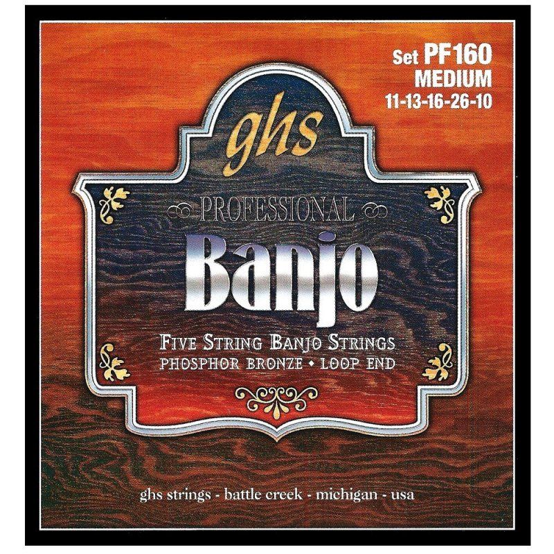 Strings 5-String Banjo Strings, Phosphor Bronze, Medium (.011-.026) | 38718